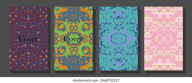 Boho mystical vector posters with inspirational quotes about energy and good vibes.  Rose gold. Vector illustration.