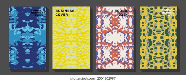 Boho mystical vector posters with inspirational quotes about energy and good vibes.  Trendy covers set. Cool abstract and floral design.