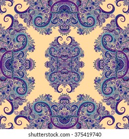 Boho ornament, texture. Abstract floral plant natural Seamless pattern. Vintage decorative elements. Ethnic ornamental floral. Hippie, Indian, fantasy, ottoman motifs. Textile print, Fabric design