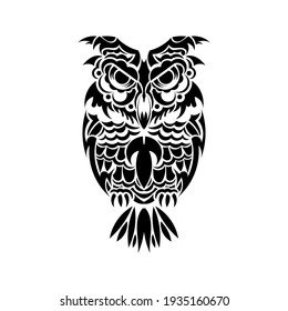 Boho owl. Isolated. Vector illustration.