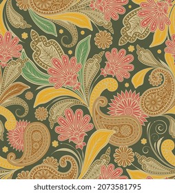 BOHO PAISLEY PATTERN VECTOR SKETCH