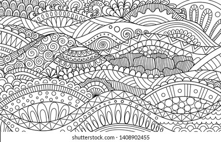 Boho pattern for background, decorations,banner,coloring book,cards and so on - Vector