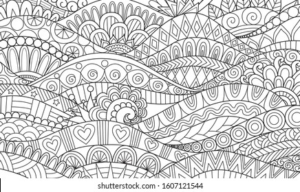 Boho pattern for background, decorations,banner,coloring book,cards and so on - Vector