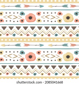 Boho pattern design. Ethnic mystic spiritual style wallpaper. Magic, esoteric, tribal outline boho pattern. Catcher texture. Spiritual decoration. Sacred boho fabric fashion decor. Vector illustration