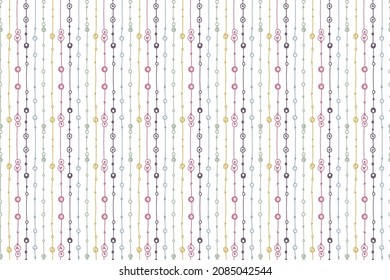 Boho pattern design. Ethnic mystic spiritual style wallpaper. Magic, esoteric, tribal outline boho pattern. Catcher texture. Spiritual decoration. Sacred boho fabric fashion decor. Vector illustration