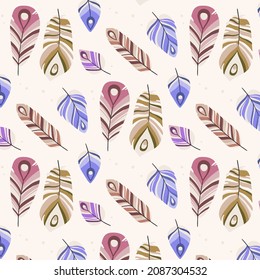 Boho pattern design. Ethnic mystic spiritual style wallpaper. Magic, esoteric, tribal outline boho pattern. Catcher texture. Spiritual decoration. Sacred boho fabric fashion decor. Vector illustration