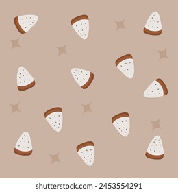 Boho pattern with neutral color. Nature motives, watermelon, nursery pattern suitable for kids fabric pattern
