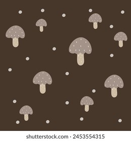 Boho pattern with neutral color. Nature motives, flowers, nursery pattern suitable for kids fabric pattern