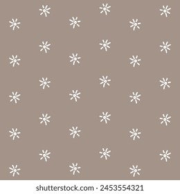 Boho pattern with neutral color. Nature motives, abstract flowers, nursery pattern suitable for kids fabric pattern