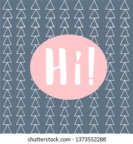 Boho pattern postcard vector
