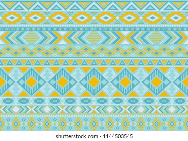 Boho pattern tribal ethnic motifs geometric seamless vector background. Modern boho tribal motifs clothing fabric textile print traditional design with triangle and rhombus shapes.