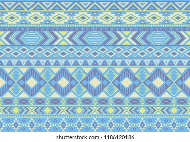 Boho pattern tribal ethnic motifs geometric seamless vector background. Cool boho tribal motifs clothing fabric textile print traditional design with triangle and rhombus shapes.