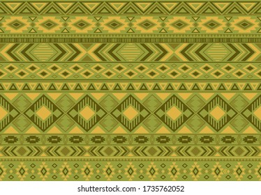 Motivos étnicos tribales de patrón boho alteran el fondo del vector geométrico sin costuras. Excelentes motivos tribales ikat tela textil de tela de tela imprimen el diseño tradicional con formas triangulares y rhombus.