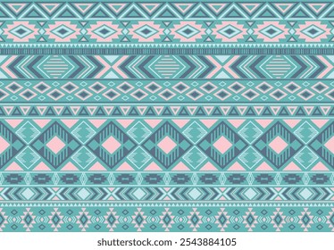 Boho padrão tribal motivos étnicos geométricos fundo vetor sem emenda. Incríveis motivos tribais indonésios tecido de vestuário impressão têxtil design tradicional com formas triangulares e rombus.