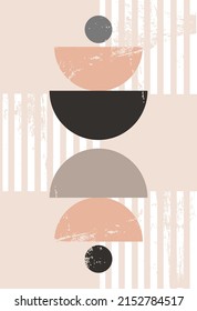 La impresión de Boho es un arte de pared minimalista para imprimir. Abstracción del boho. Diseño moderno.