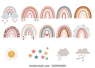 BOHO Rainbow Bundle Vector illustration  svg