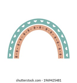 Boho rainbow for children's room, abstract vector illustration
