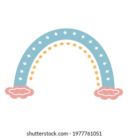 Boho rainbow for children's room, abstract vector illustration