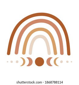 Boho rainbow design element. Vector illustration.