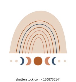 Boho rainbow design element. Vector illustration.