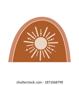Boho rainbow design element. Vector illustration.