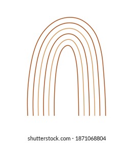 Boho rainbow design element. Vector illustration.