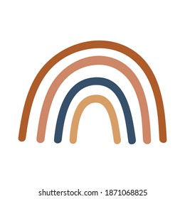 Boho rainbow design element. Vector illustration.