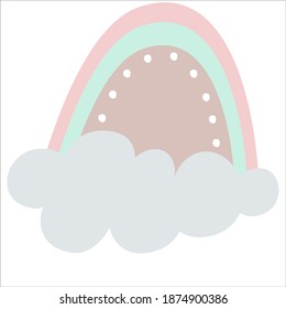 Boho Rainbow drawing funny clipart