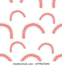 A Boho rainbow. For fabrics, children's rooms, toys, prints, etc. Seamless background.