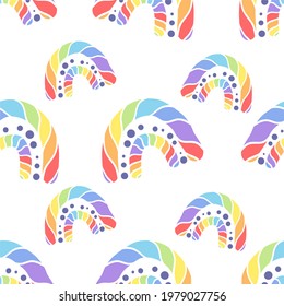A Boho rainbow. For fabrics, children's rooms, toys, prints, etc. Seamless background.