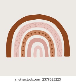 Boho rainbow icon. Vector illustration