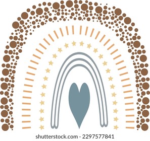 Boho Rainbow SVG Vector Design   Rainbow Design 