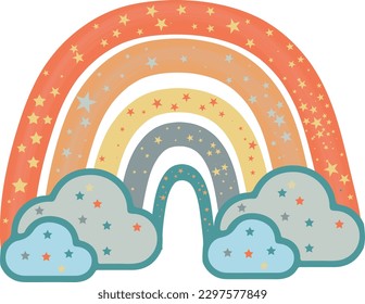 Boho Rainbow SVG Vector Design   Rainbow Design 