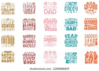 Boho Retro Style Dad SVG And T-shirt Design Bundle, Dad SVG Quotes Design t shirt Bundle, Vector EPS Editable Files, can you download this Design Bundle.