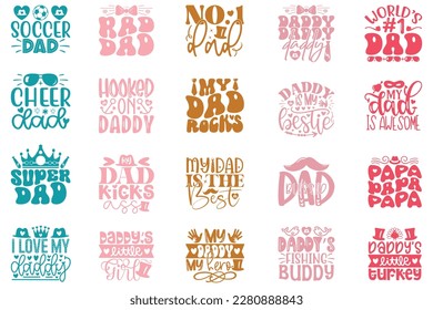 Boho Retro Style Dad SVG And T-shirt Design Bundle, Dad SVG Quotes Design t shirt Bundle, Vector EPS Editable Files, can you download this Design Bundle.