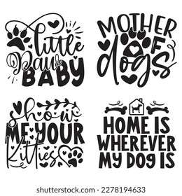 Boho Retro Style Dog Quotes T-shirt And SVG Design Bundle. Dog SVG Quotes T shirt Design Bundle, Vector EPS Editable Files, Can You Download This File.