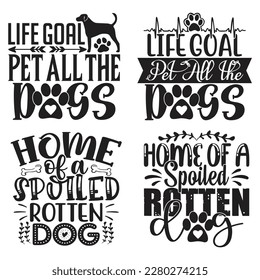 Boho Retro Style Dog Quotes T-shirt And SVG Design Bundle. Dog SVG Quotes T shirt Design Bundle, Vector EPS Editable Files, Can You Download This File.