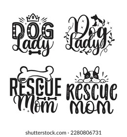 Boho Retro Style Dog Quotes T-shirt And SVG Design Bundle. Dog SVG Quotes T shirt Design Bundle, Vector EPS Editable Files, Can You Download This File.