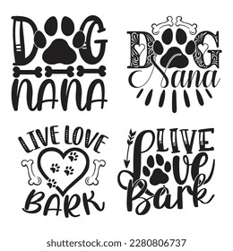 Boho Retro Style Dog Quotes T-shirt And SVG Design Bundle. Dog SVG Quotes T shirt Design Bundle, Vector EPS Editable Files, Can You Download This File.