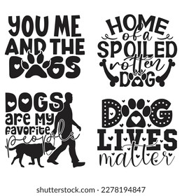 Boho Retro Style Dog SVG And T-shirt Design Bundle, Dog SVG Quotes Design t shirt Bundle, Vector EPS Editable Files, can you download this Design Bundle.