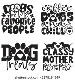 Boho Retro Style Dog SVG And T-shirt Design Bundle, Dog SVG Quotes Design t shirt Bundle, Vector EPS Editable Files, can you download this Design Bundle.