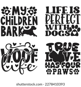 Boho Retro Style Dog SVG And T-shirt Design Bundle, Dog SVG Quotes Design t shirt Bundle, Vector EPS Editable Files, can you download this Design Bundle.