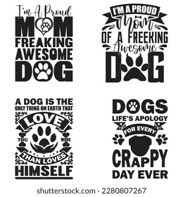 Boho Retro Style Dog SVG And T-shirt Design Bundle, Dog SVG Quotes Design t shirt Bundle, Vector EPS Editable Files, can you download this Design Bundle.