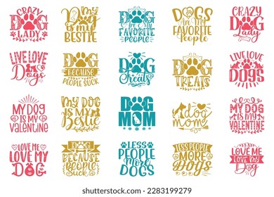 Boho Retro Style Dog SVG And T-shirt Design Bundle, Dog SVG Quotes Design t shirt Bundle, Vector EPS Editable Files, can you download this Design Bundle.