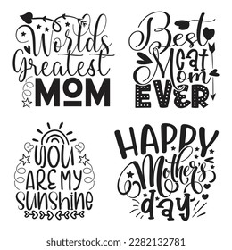 Boho Retro Style Happy Mother's Day SVG And T-shirt Design Bundle, Mom Mama Mommy SVG Quotes Design t shirt Bundle, Vector EPS Editable Files, can you download this Design Bundle.