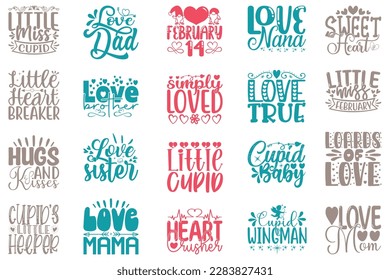 Boho Retro Style Happy Valentine Day T-shirt And SVG Design Bundle. Valentine Quotes T-shirt And SVG Design Bundle, Vector EPS Editable Files, Can You Download This File.