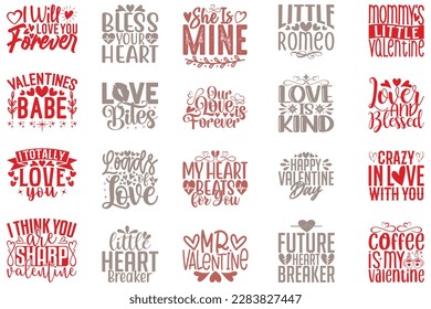 Boho Retro Style Happy Valentine Day T-shirt And SVG Design Bundle. Valentine Quotes T-shirt And SVG Design Bundle, Vector EPS Editable Files, Can You Download This File.