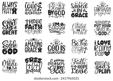 Boho Retro Style Jesus Christian T-shirt Design Bundle, Jesus Quotes Design t shirt Bundle, Vector EPS Editable Files, can you download this Design Bundle