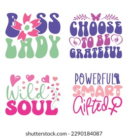 Boho Retro Style Mom Mama Mommy Quotes T-shirt And SVG Design Bundle. Happy Women's Day SVG Quotes T shirt Design Bundle, Vector EPS Editable Files, Can You Download This File.