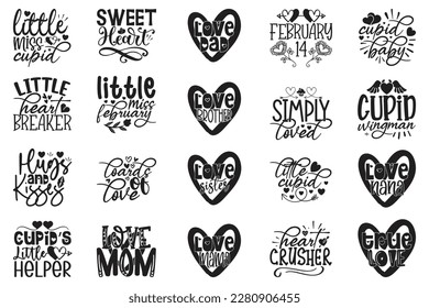 Boho Retro Style Valentine Quotes T-shirt And SVG Design Bundle. Valentine SVG Quotes T shirt Design Bundle, Vector EPS Editable Files, Can You Download This File.